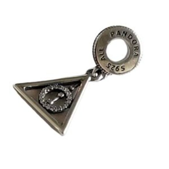 Pandora Warner Bros Sterling Silver Harry Potter Deathly Hallows Bracelet Charm - Picture 3 of 4